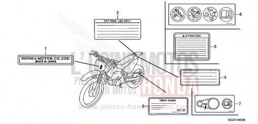 ETIQUETTE DE PRECAUTIONS CRF100F9 de 2009